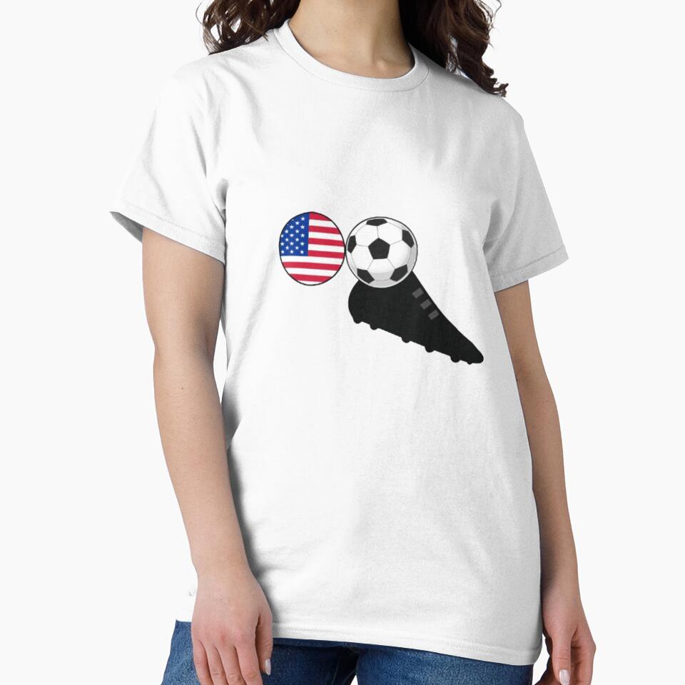 American Soccer Vibes – Flag, Ball & Boot Combo by thesmilngnature