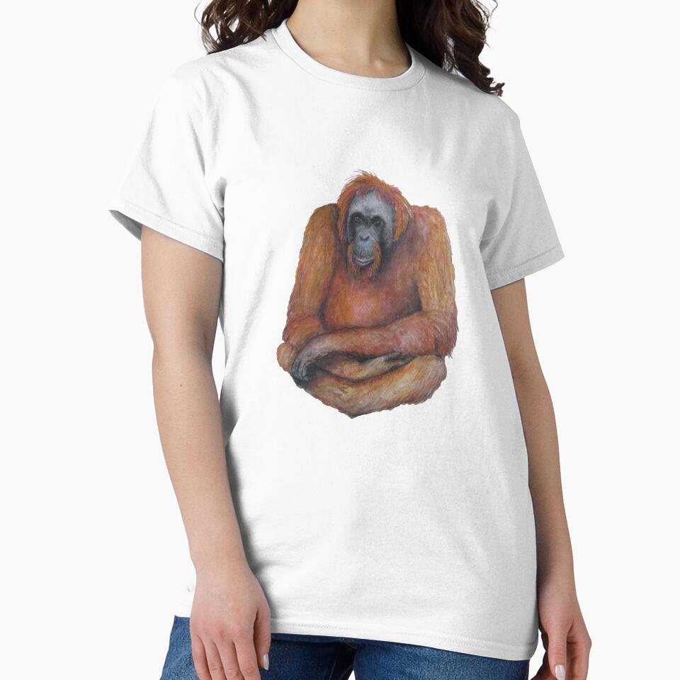 Wild Orangutan Drawing by hannahaiello