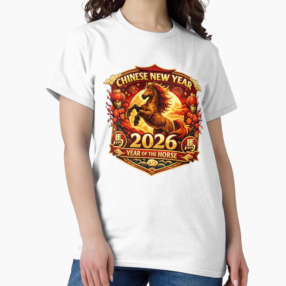 Chinese New Year 2026 – Year of the Horse Lucky Lunar New Year Logo by ParfaitPrints