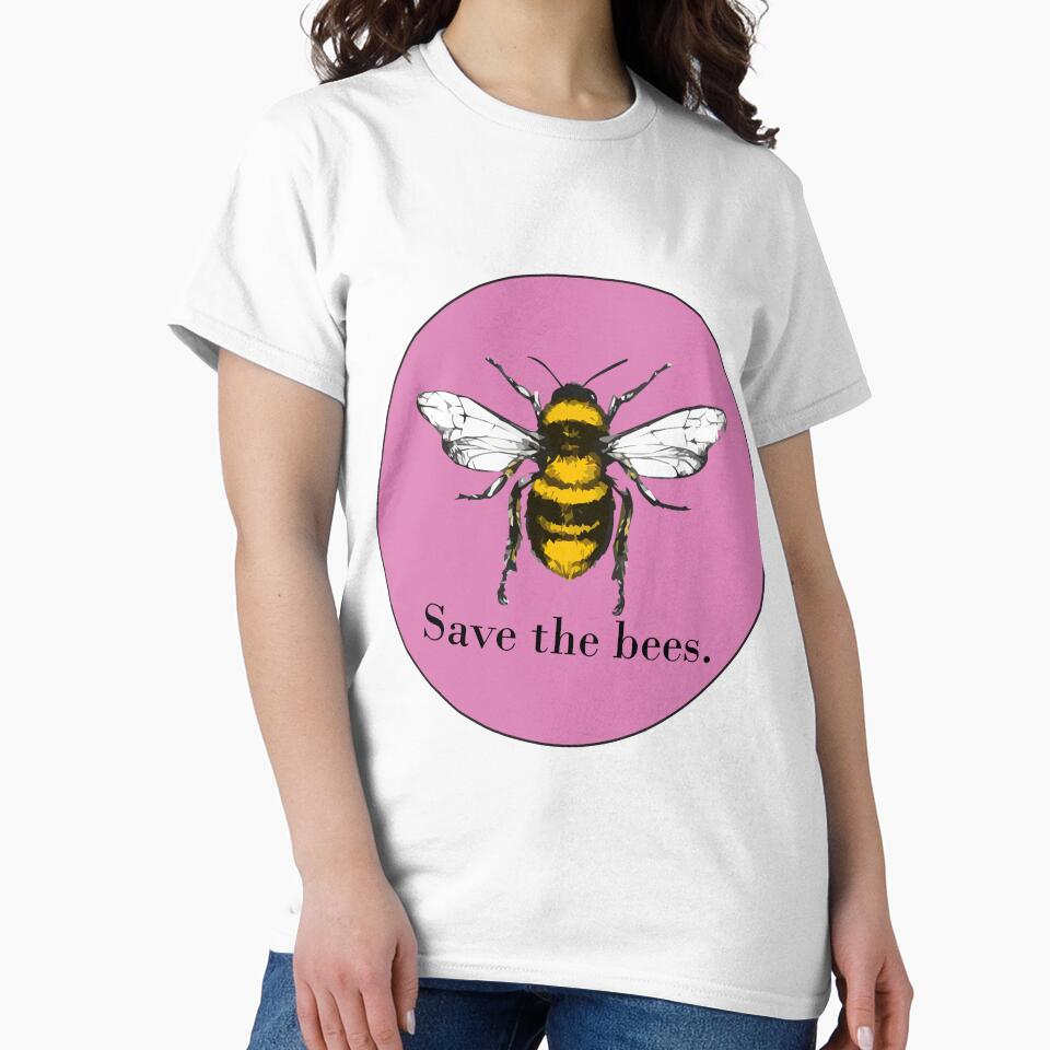Save the bees pink by PupilCreative