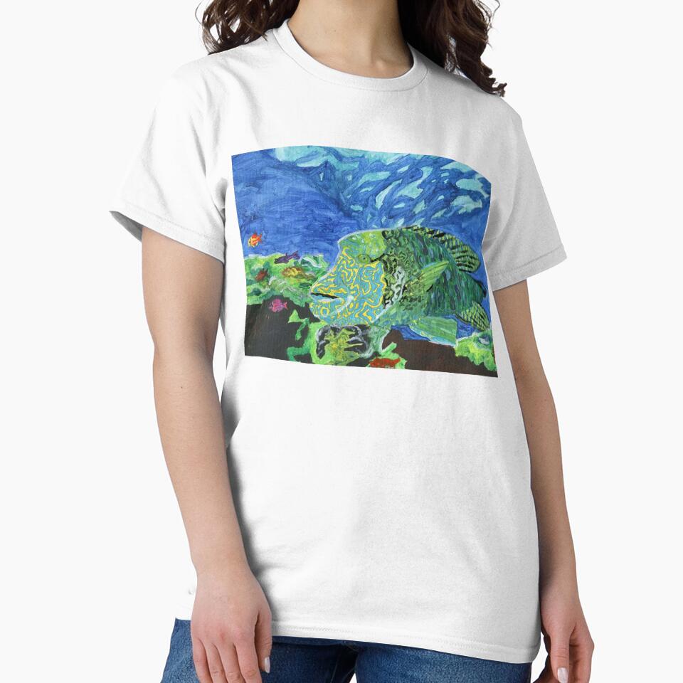 Humphead Wrasse ( Critically Endangered Fish) by ArtbyBrittney