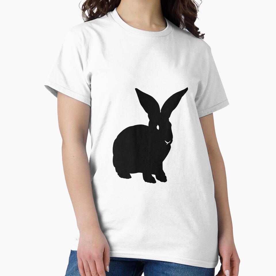 Rabbit Black Silhouette Animal Pet Cool Style by gin3art