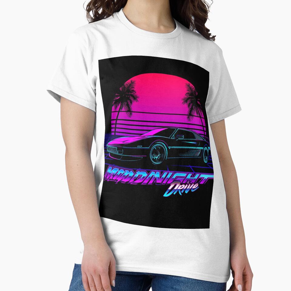 Midnight Drive Retro Synthwave Sports Car by VR-trends