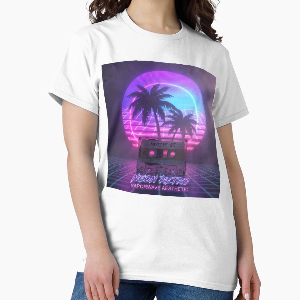 Neon Retro Vaporwave Sunset Painting by BrickByDream