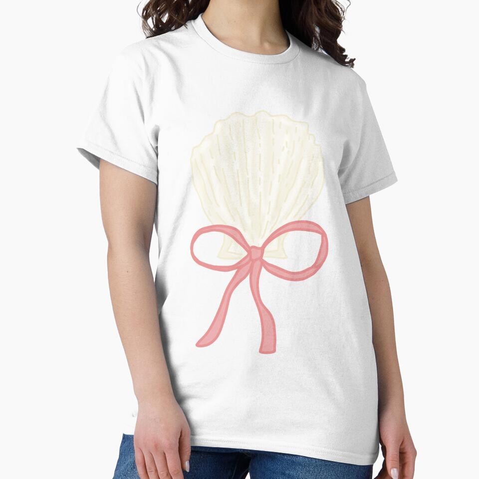 Seashell with Pink Bow by coastal collective