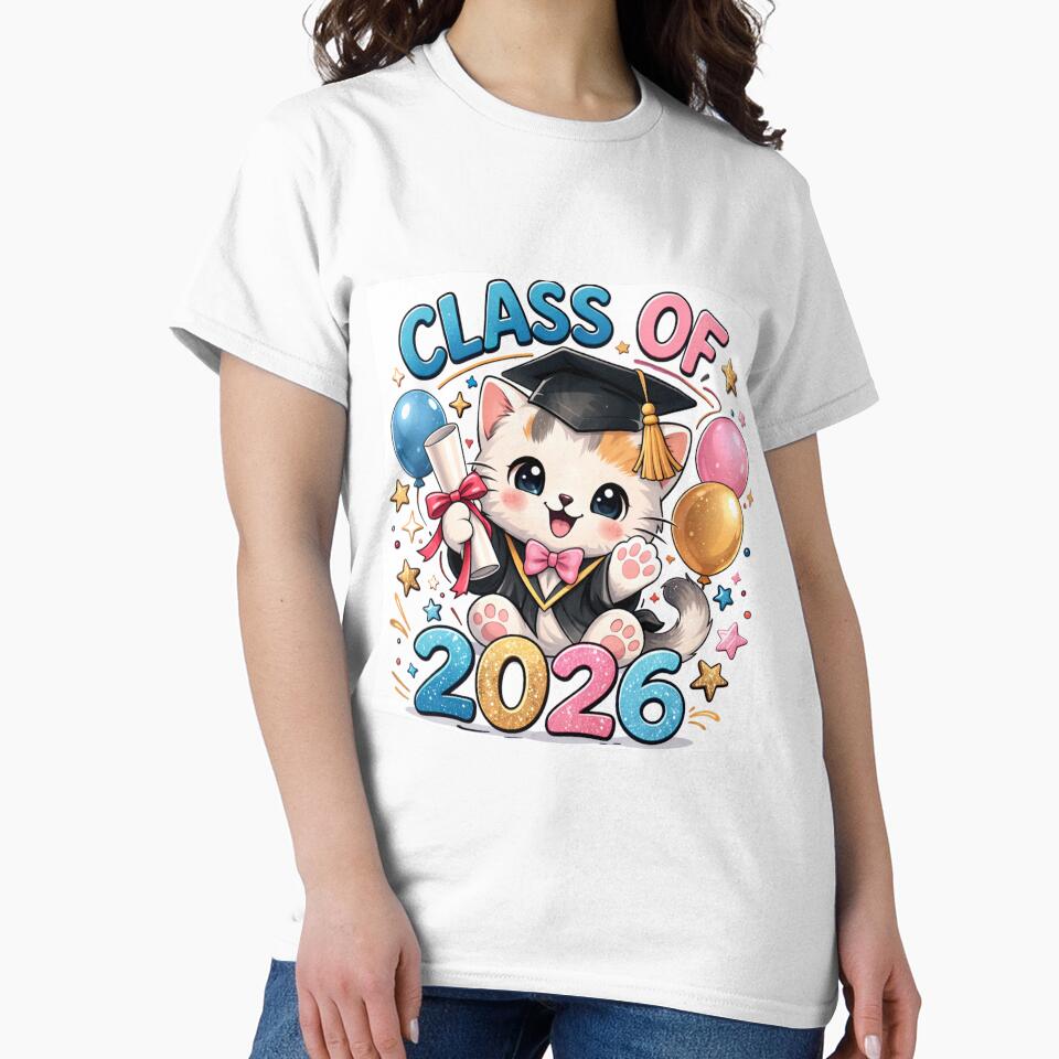 Class of 2026 Cute Cat Graduation by bloomandbeads.eu