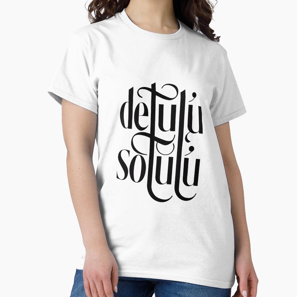 "Delulu Solulu" Black and White Bold Typography Design, Laptop and Water Bottle Decal Decoration, Motivational Quote by WatermelonPink