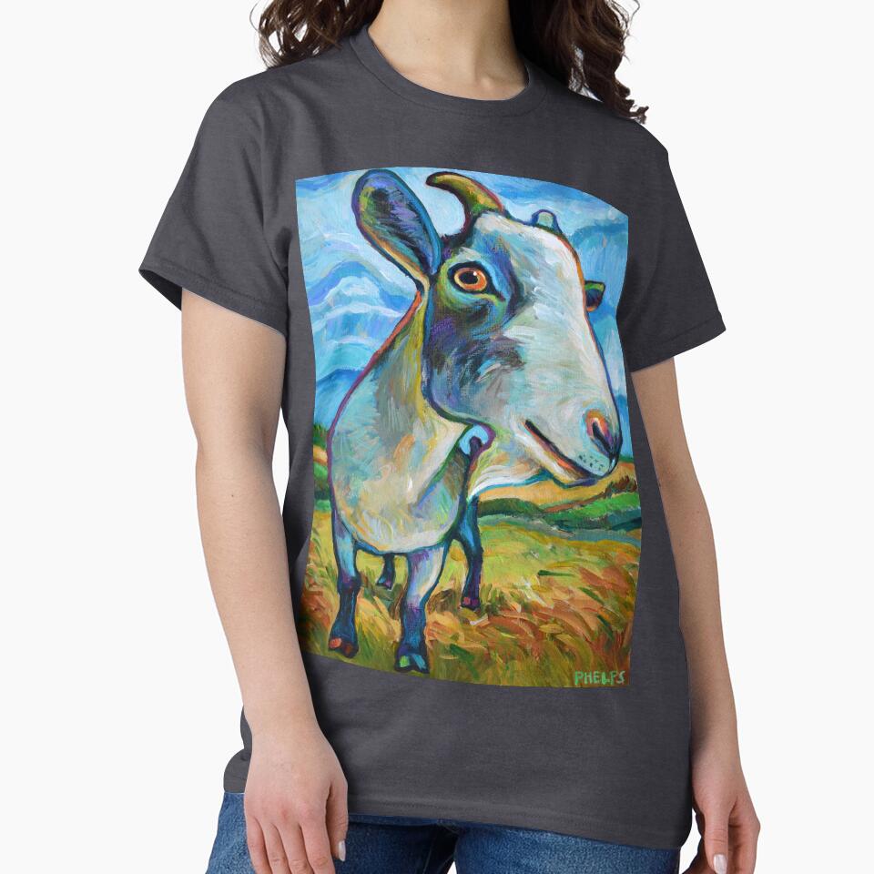 Goat Painting called Van Goat by RobertPhelpsArt