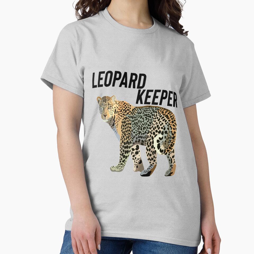 Leopard Keeper, Leopard Illustration – Majestic Big Cat Art for Wildlife Lovers by PrettylittlepastelUk