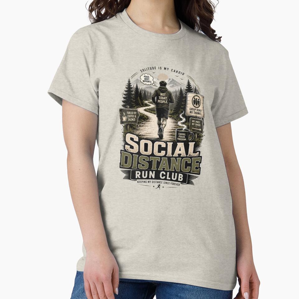 Social Distance Run Club Introvert Runner by pradeepvisuals
