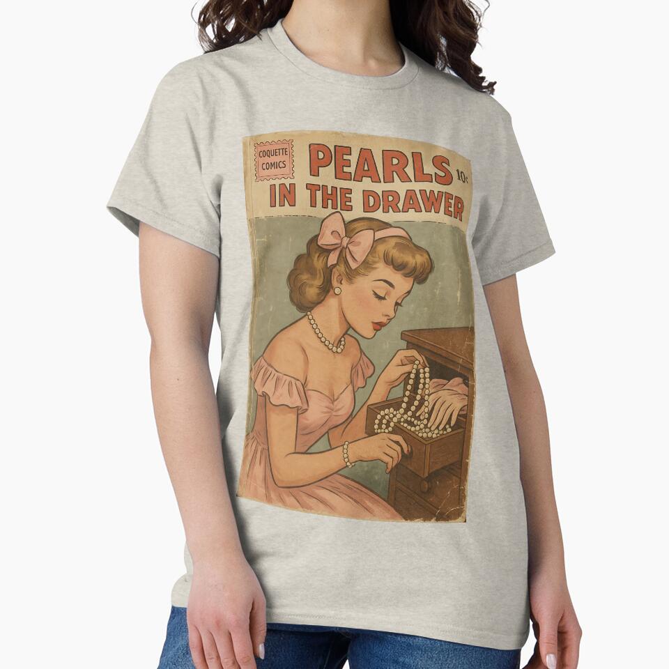 Delicate Coquette Aesthetic: Pearls in the Drawer by bapupa