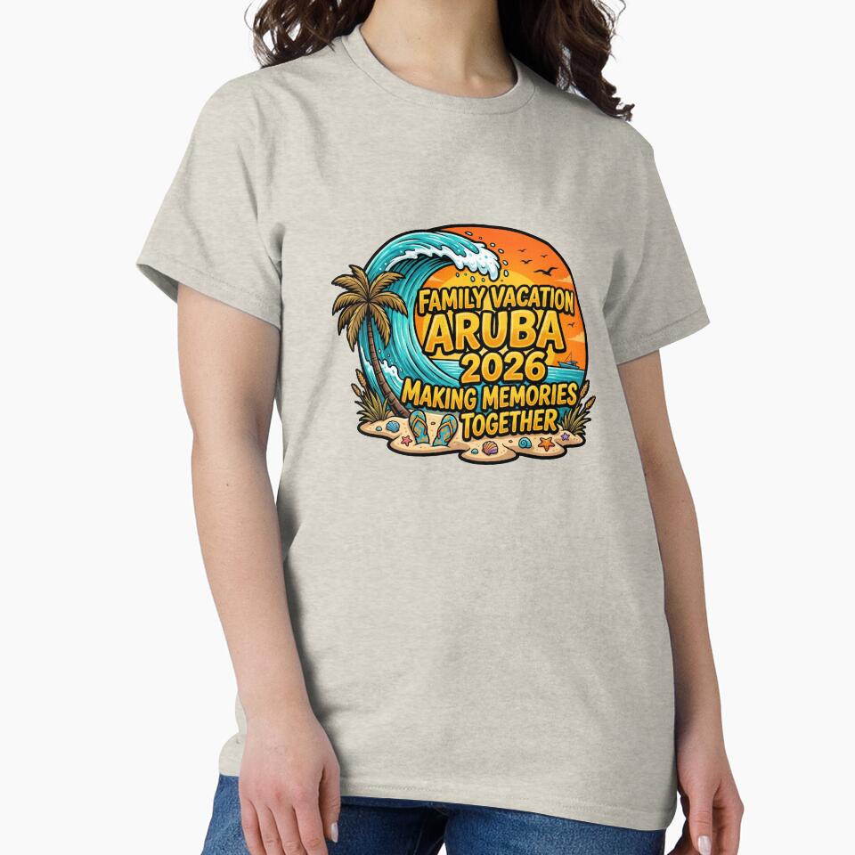 matching aruba family trip 2026 sunny beach design by ArtDesignTp