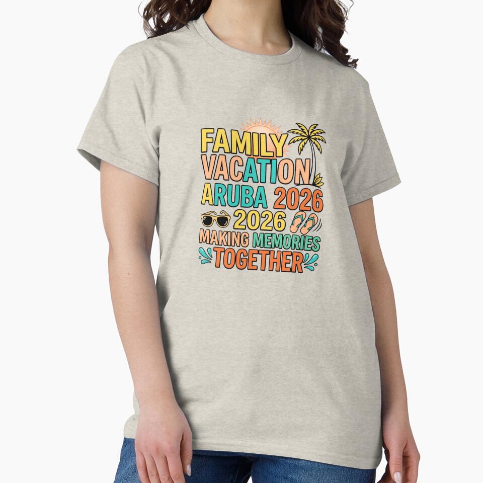 tropical aruba family trip 2026 beach vacation art by ArtDesignTp