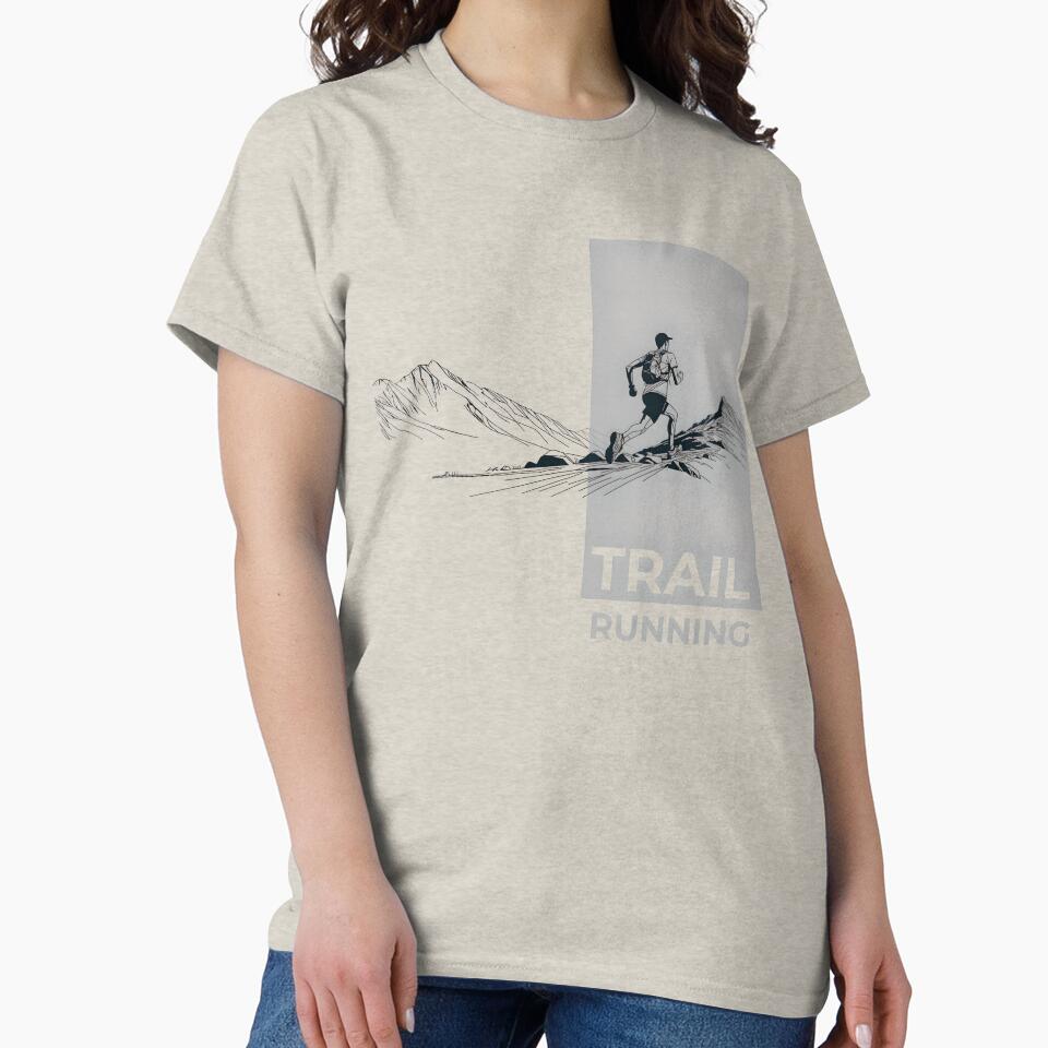 Trail running draw minimalist runner mountains by OutdoorMemories