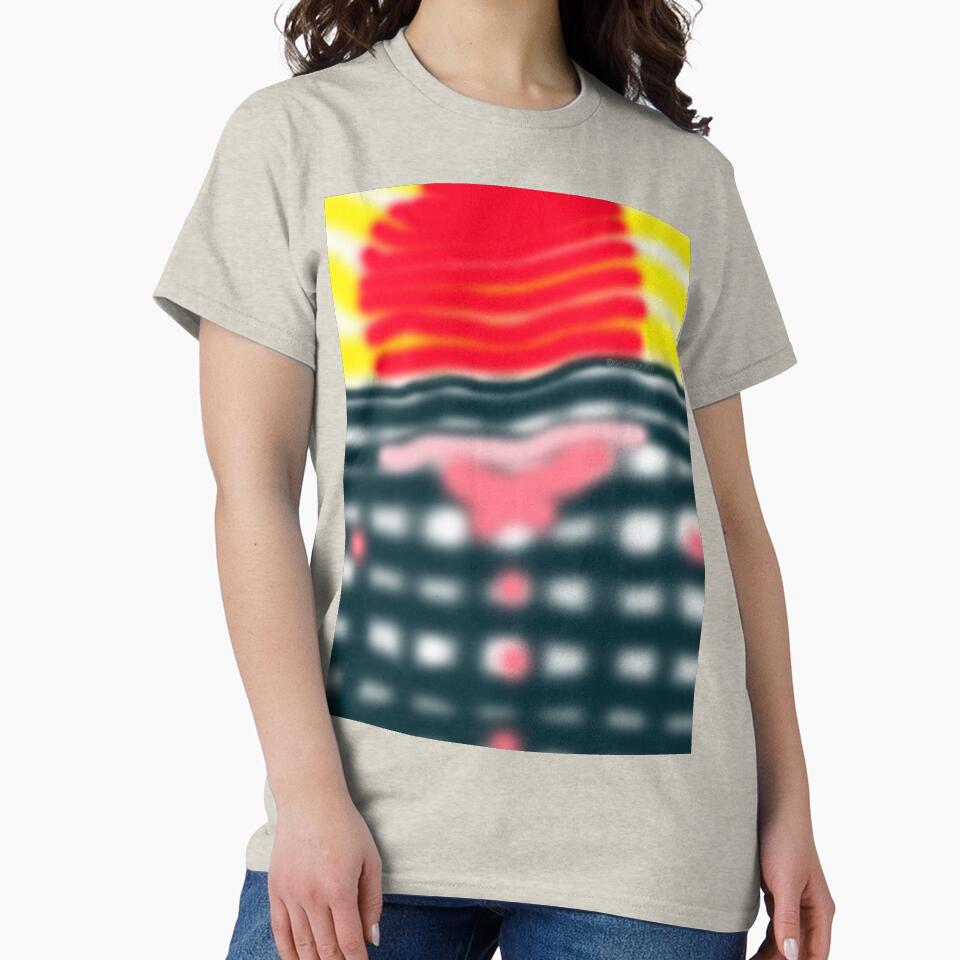 Distorted Sunset - Abstract Blurred Neon Yellow and Red Sun Painting by MAMA.art.Rio <Marsailhe_Milward>