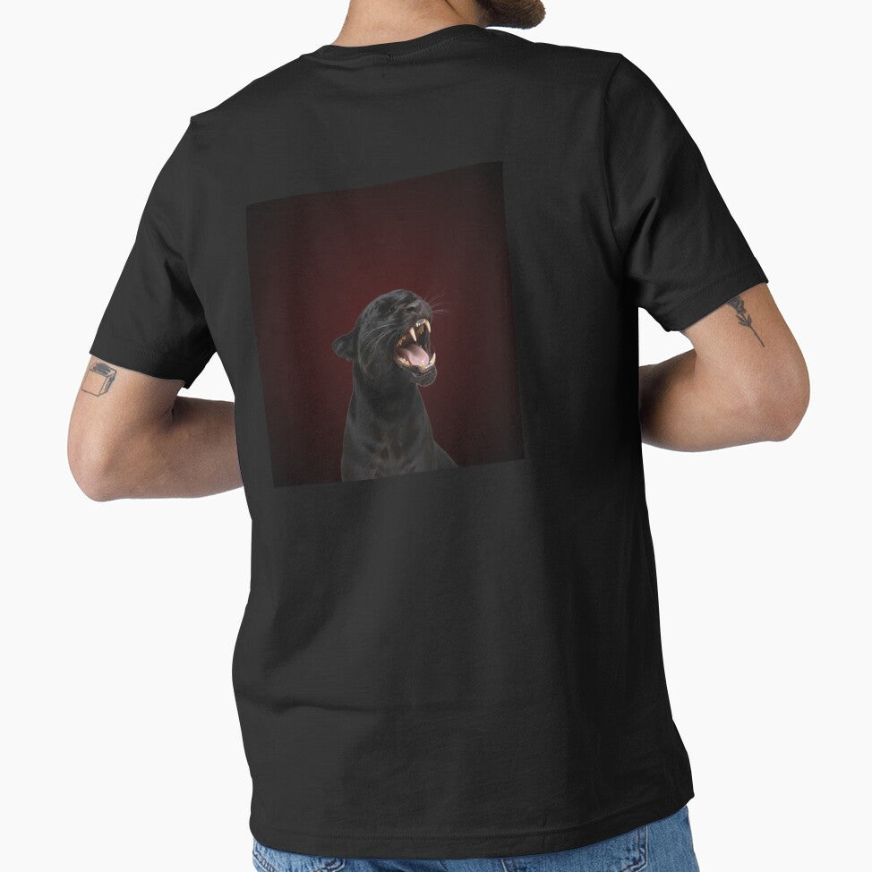 Black Panther Dark Red Aesthetic – Fierce Luxury Animal Style by Printitbyus