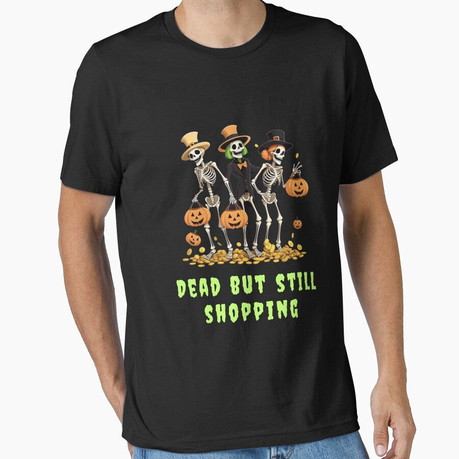 Dead but Still Shopping – Funny Halloween Skeletons by StillOdd