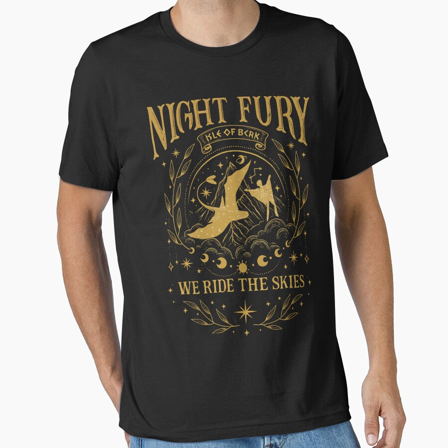 Night Fury Dragon Two-Sided , How To Train Dragon, Dragon Lovers by toongstudio