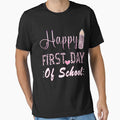 Happy First day Back To School Pink Leopard First Day of School for girls by MediTees