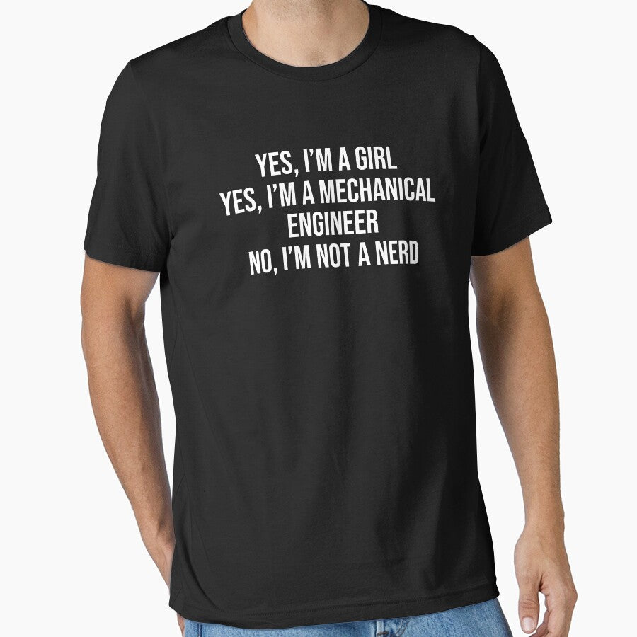 Funny Mechanical Engineering Girl Nerd T-shirt by zcecmza