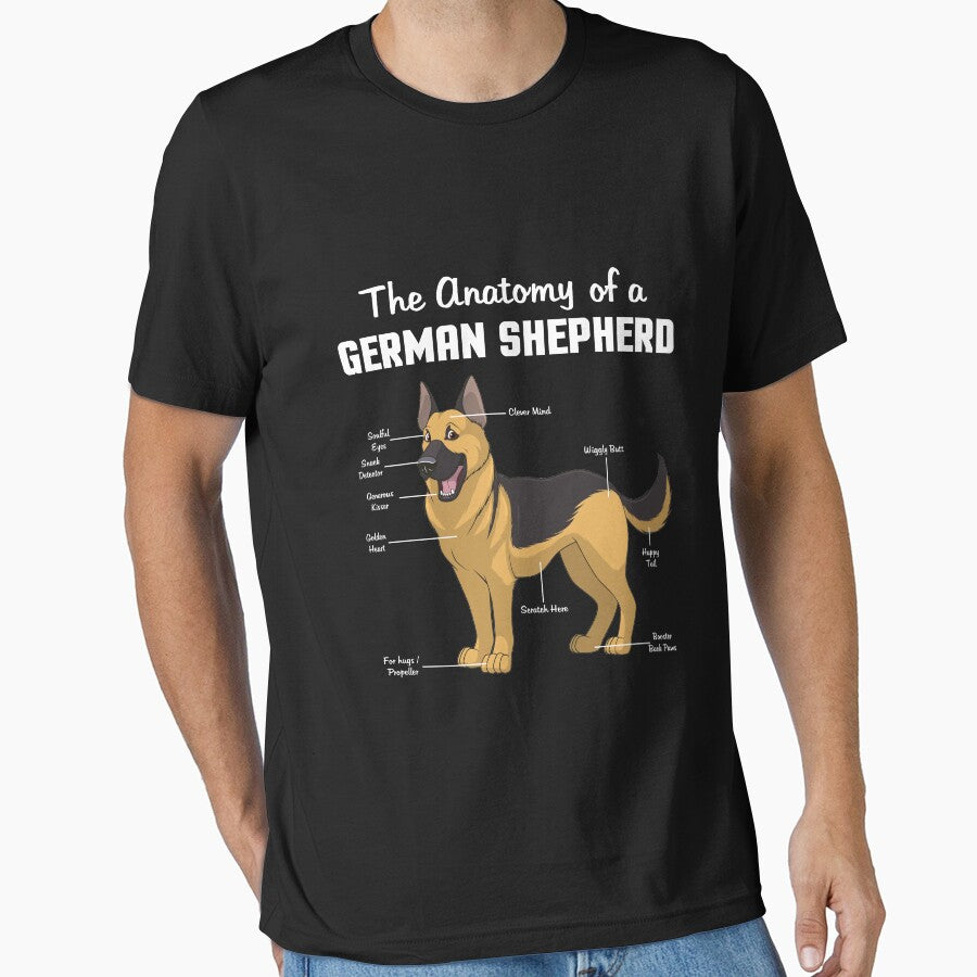 The Anatomy of a German Shepherd - German Shepherd Lovers Gifts by deepsenses