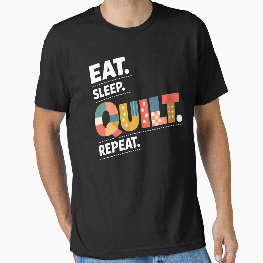 Eat Sleep Quilt Repeat Quilter by FreshVibe Prints
