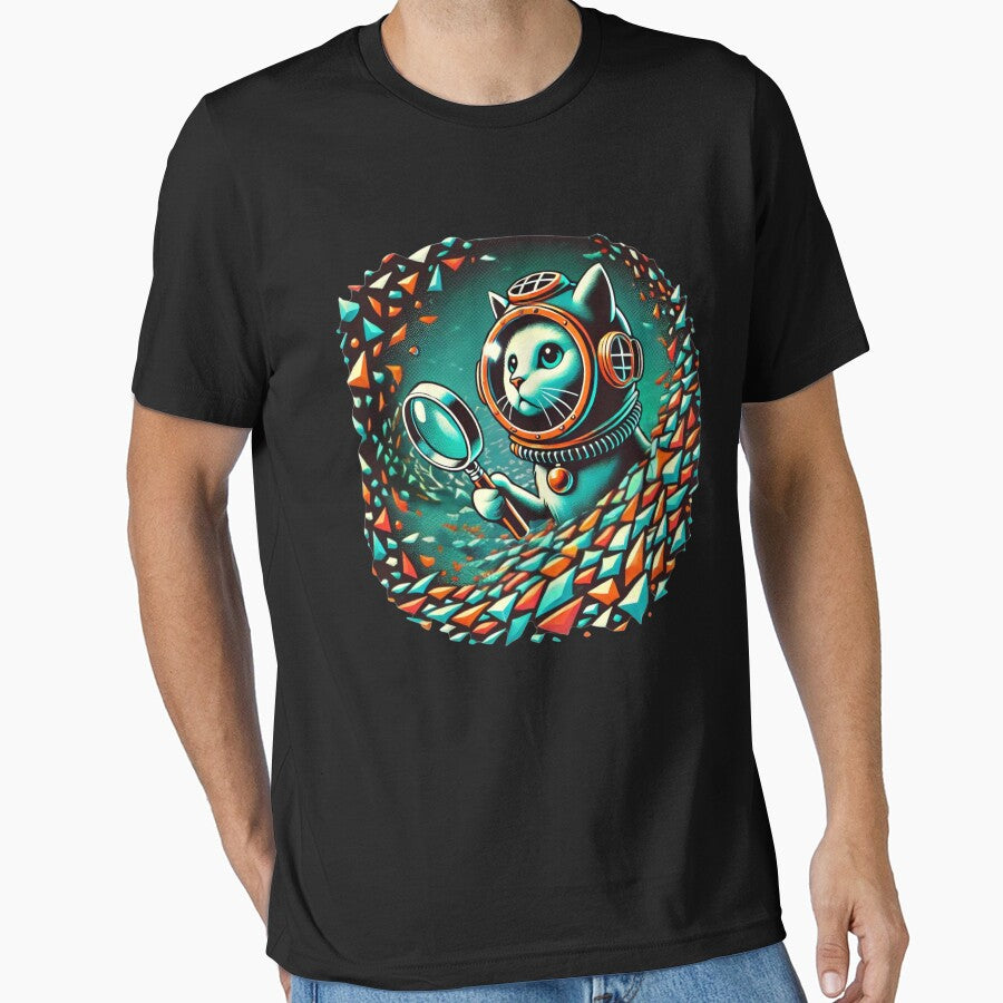 Microplastic Detective Cat – Ocean Cleanup Noir by I AM BRO
