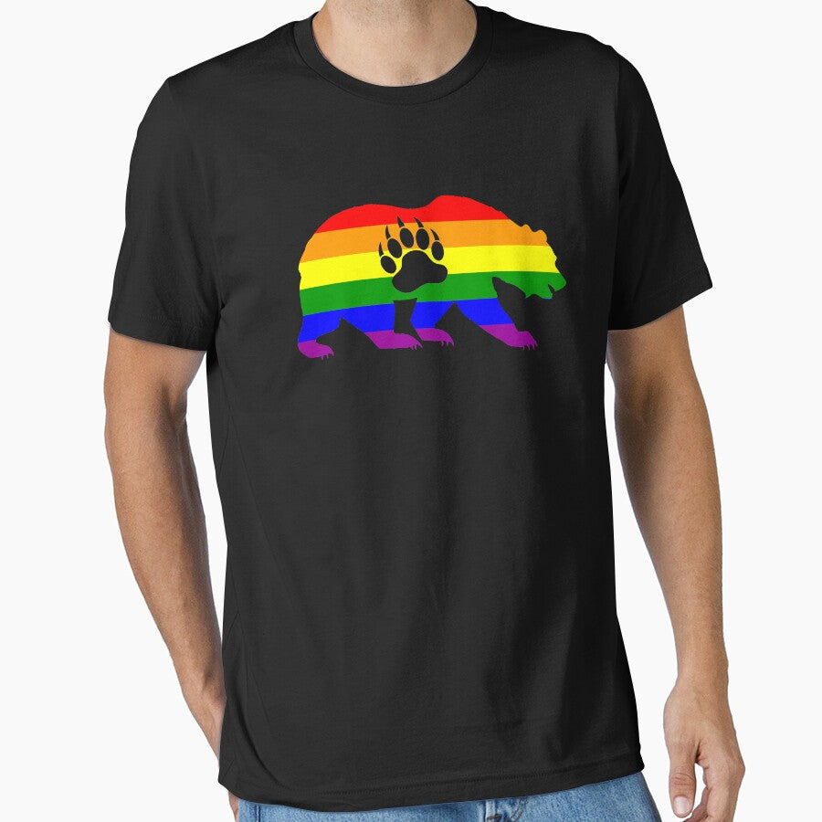 Gay Bear Pride - LGBT Flag Bear Paw by Sleazoid