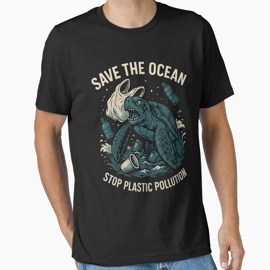 Angry Sea Turtle – Save The Ocean, Stop Plastic Waste by NOTRE-BONHEUR