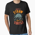 Skip a Straw Save a Turtle Retro Gift for Environmentalist by Hananiah Merch