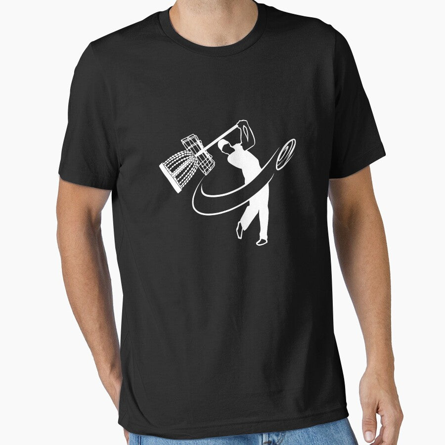 Funny Disc Golfer swinging a basket like a golf club by captainhobbyist