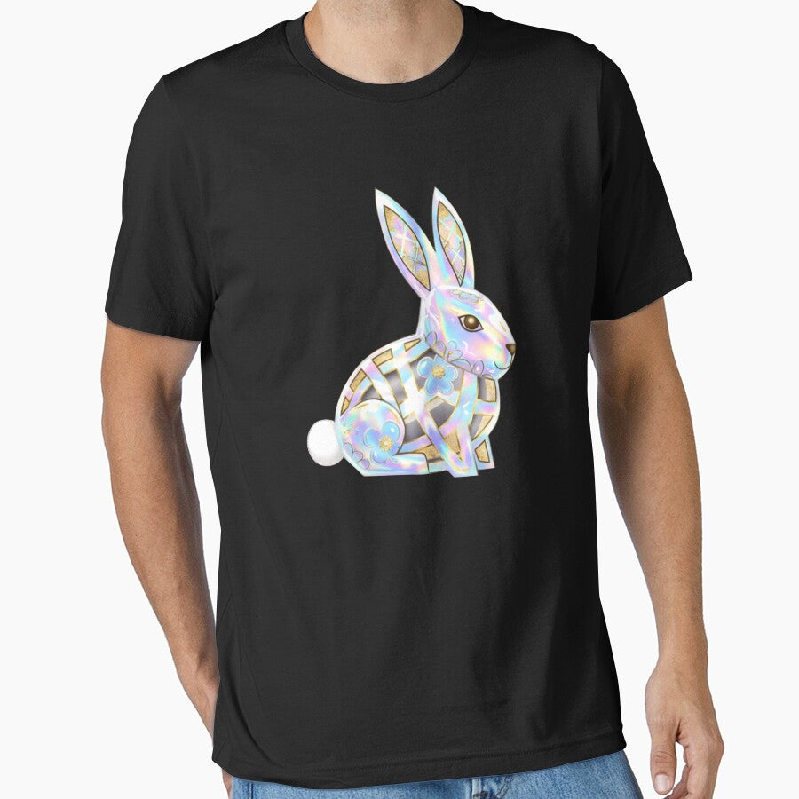 Crystal Easter Bunny Geometric Rabbit Illustration by PhokaPhokich