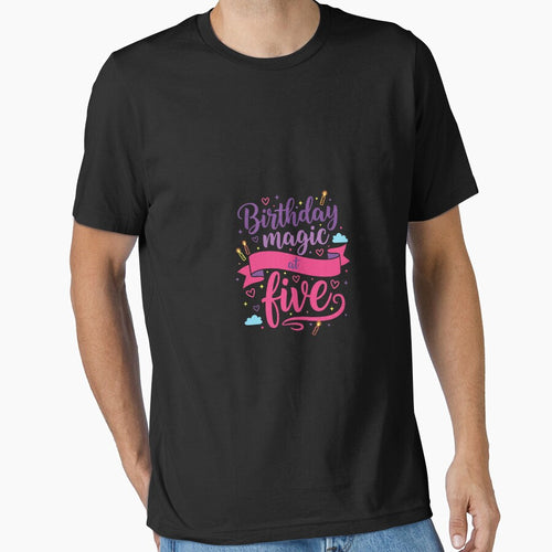 5th Birthday Magic Neon Celebration Shirt Gift by Merchifyme2000