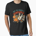 Off to Cause a Kerfuffle Funny Capybara Raccoon Goose Meme Chaos Vintage Humor by bilal sibgui