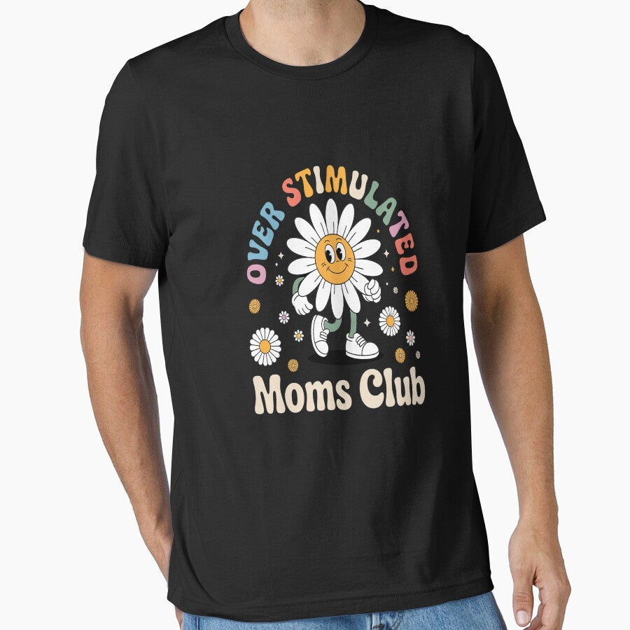 Overstimulated Moms Club Groovy Funny Mothers Day by TheRetroStyle