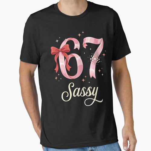 67 Sassy Pink Ribbon 67 Bow Pearls Coquette Aesthetic Y2K Six Seven Meme by pansak