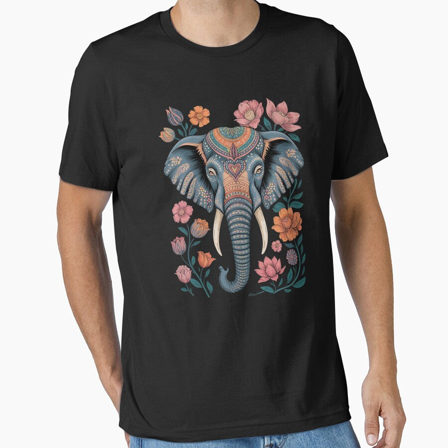 Floral Elephant Spring Nature Save The Elephants by angolinnArt