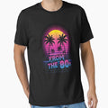 Retro Synthwave Sunset Palm Trees Design by Dhakagallere