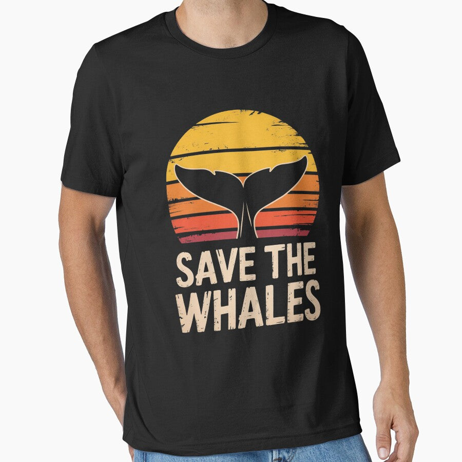 Save The Whales Nautical Ocean Orca Whale Conservation II by nicomitchell