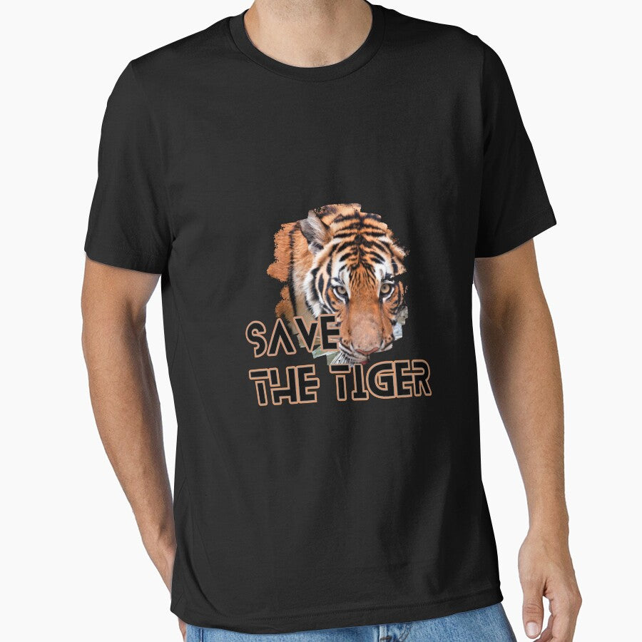 save tiger poster | save tiger t-shirt by KARTICK DUTTA