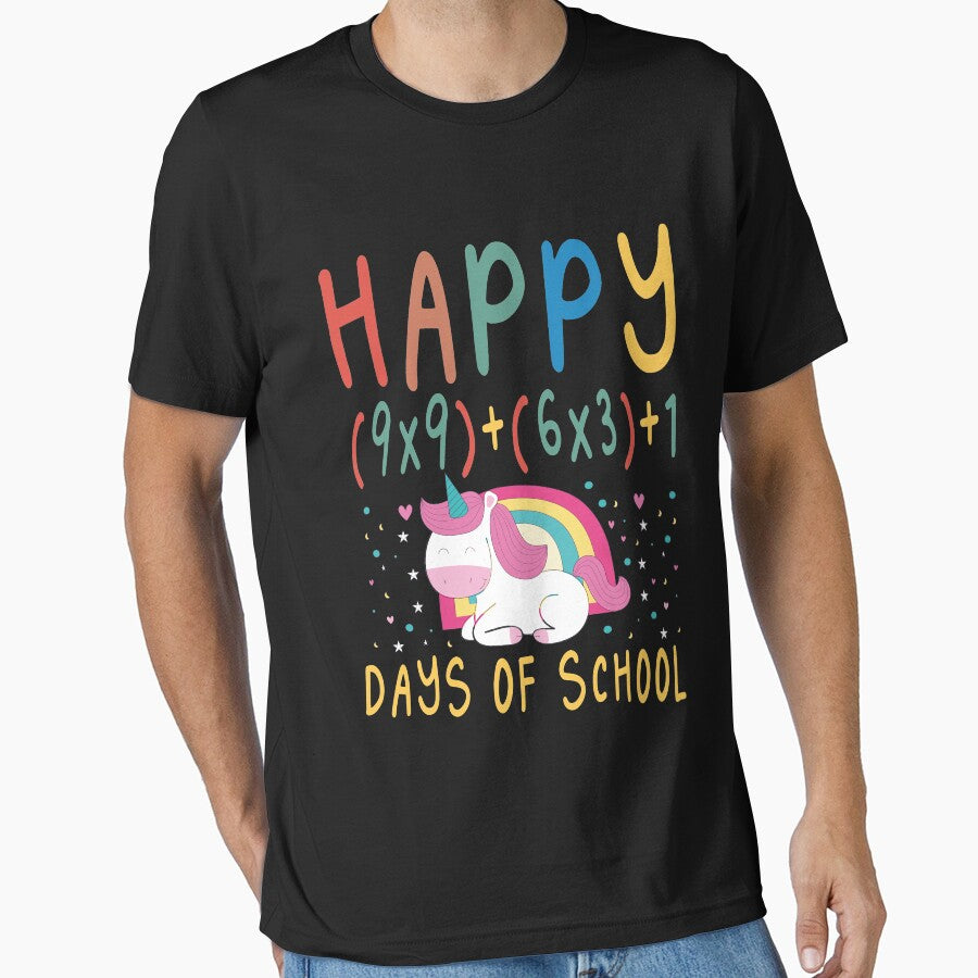 Happy 100 Days Of School Math Formula  / 100th Day of Virual School / 100 Days of School  / Virtual Learning / Cute Gift for Boys and Girls / Cute unicorn / Virual Teacher by Chamssou