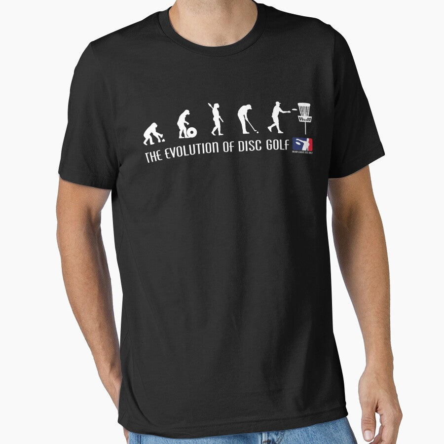 Frisbee The Evolution of Disc Golf Dark Shirts Relaxed Fit by MirLeuschke