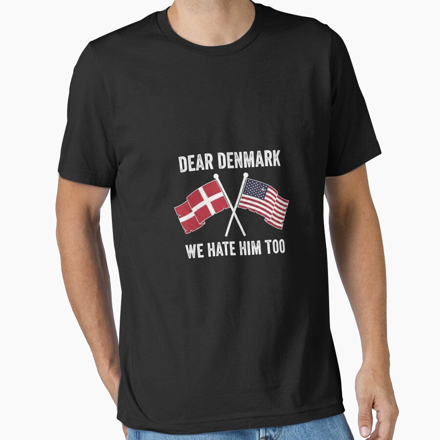 Danish American Solidarity Flag - We Hate Him Too Design by Merchifyme2000
