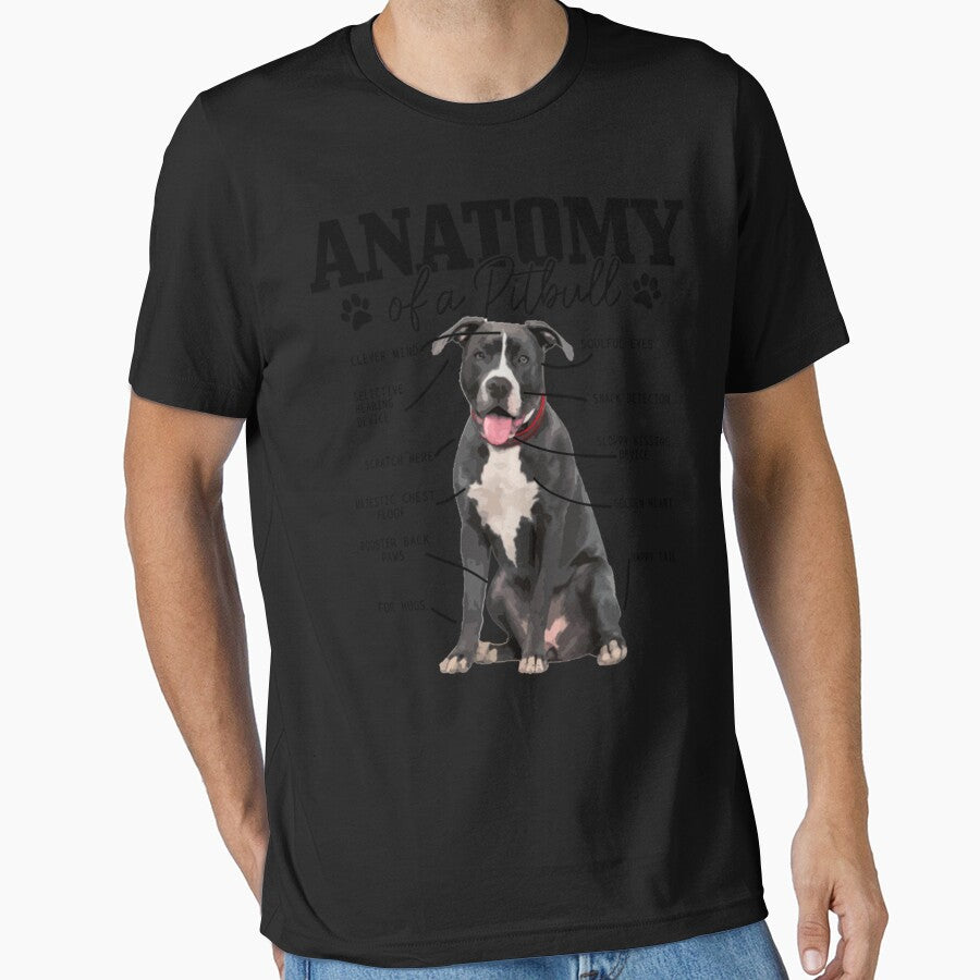 Anatomy Of A Pitbull Dog Funny Cute Pitbull Mom Pitbull Dad Pullover Hoodie by unhdisoz