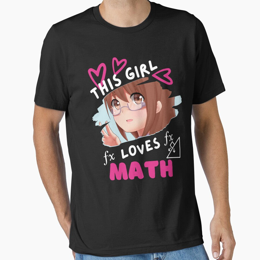 This Girl Loves Math Funny And Cute Design For Math Lover by BronikowskiART