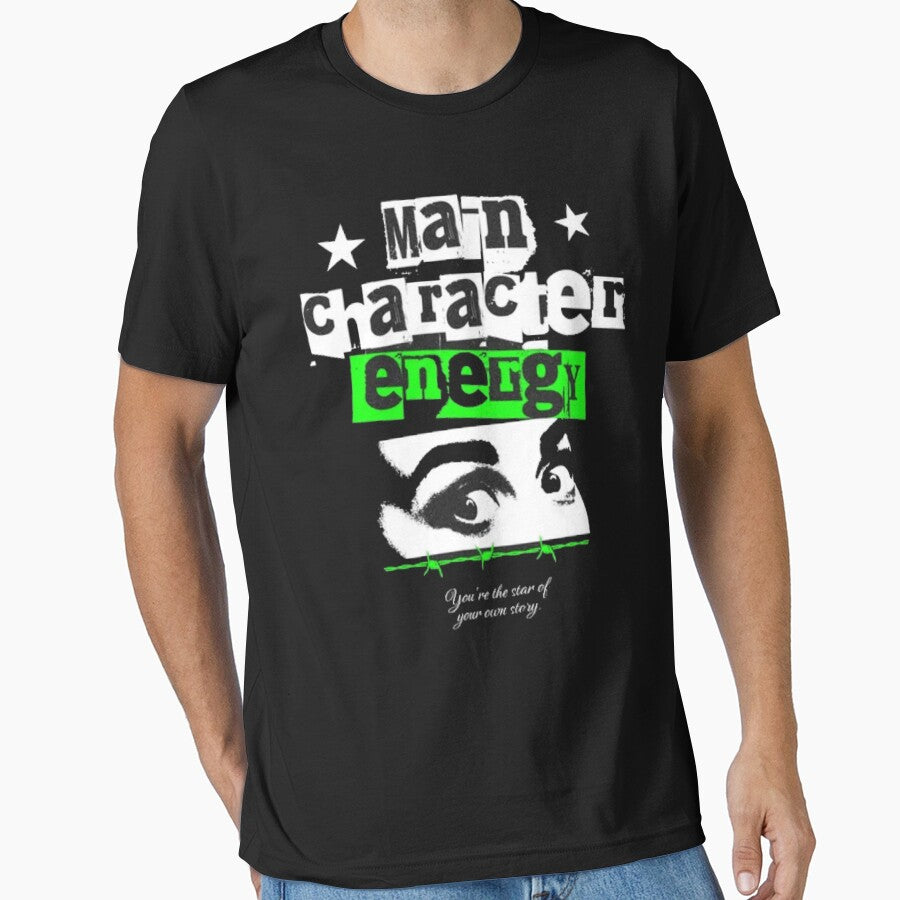 Main Character Energy Grunge Zine Art - Edgy Punk Streetwear by GenZFashion000