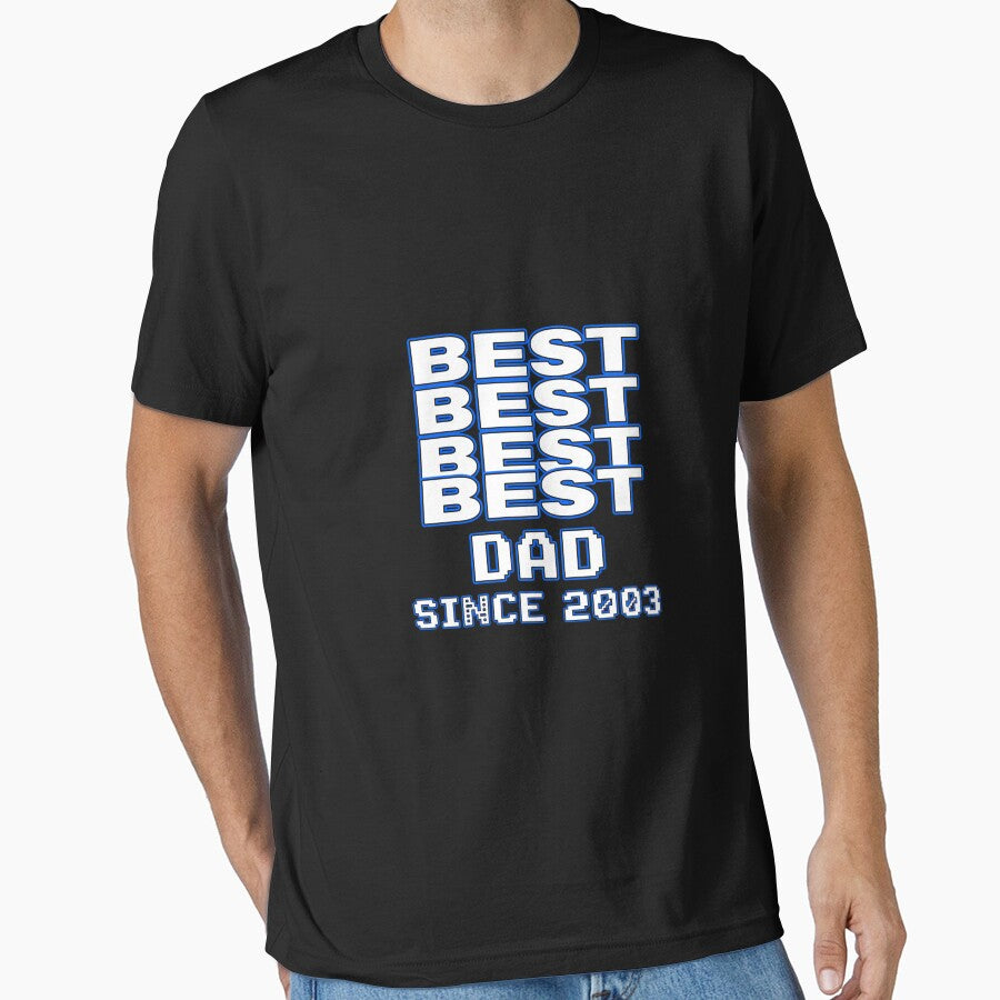 Best Dad Since 2003 Retro Pixel Art - Father's Day Gift by Merchifyme2000