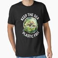 Keep The Sea Plastic Free Happy Earth Day Turtle by GravitiTees