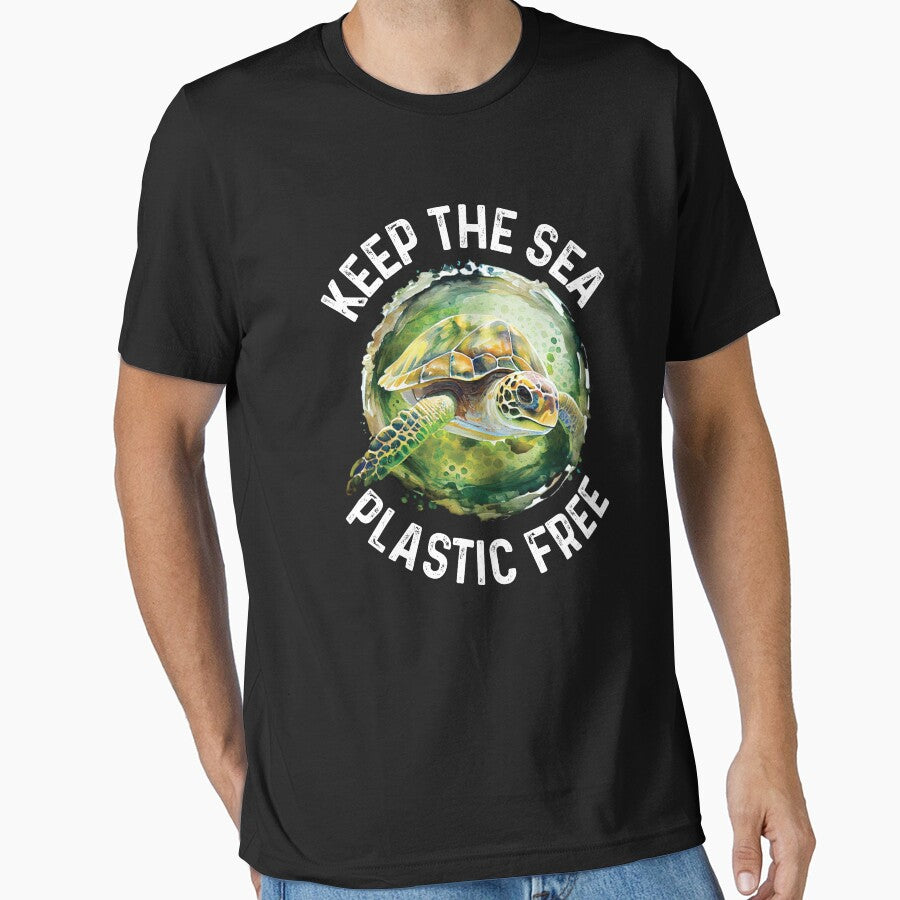 Keep The Sea Plastic Free Happy Earth Day Turtle by GravitiTees