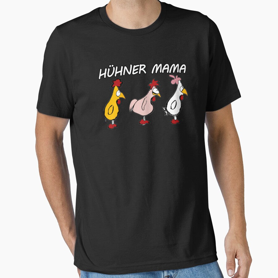 Chicken mom, three chickens in a row by Monkonthehill